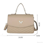 Stylish Butterfly Embroidery PU Leather Handbag