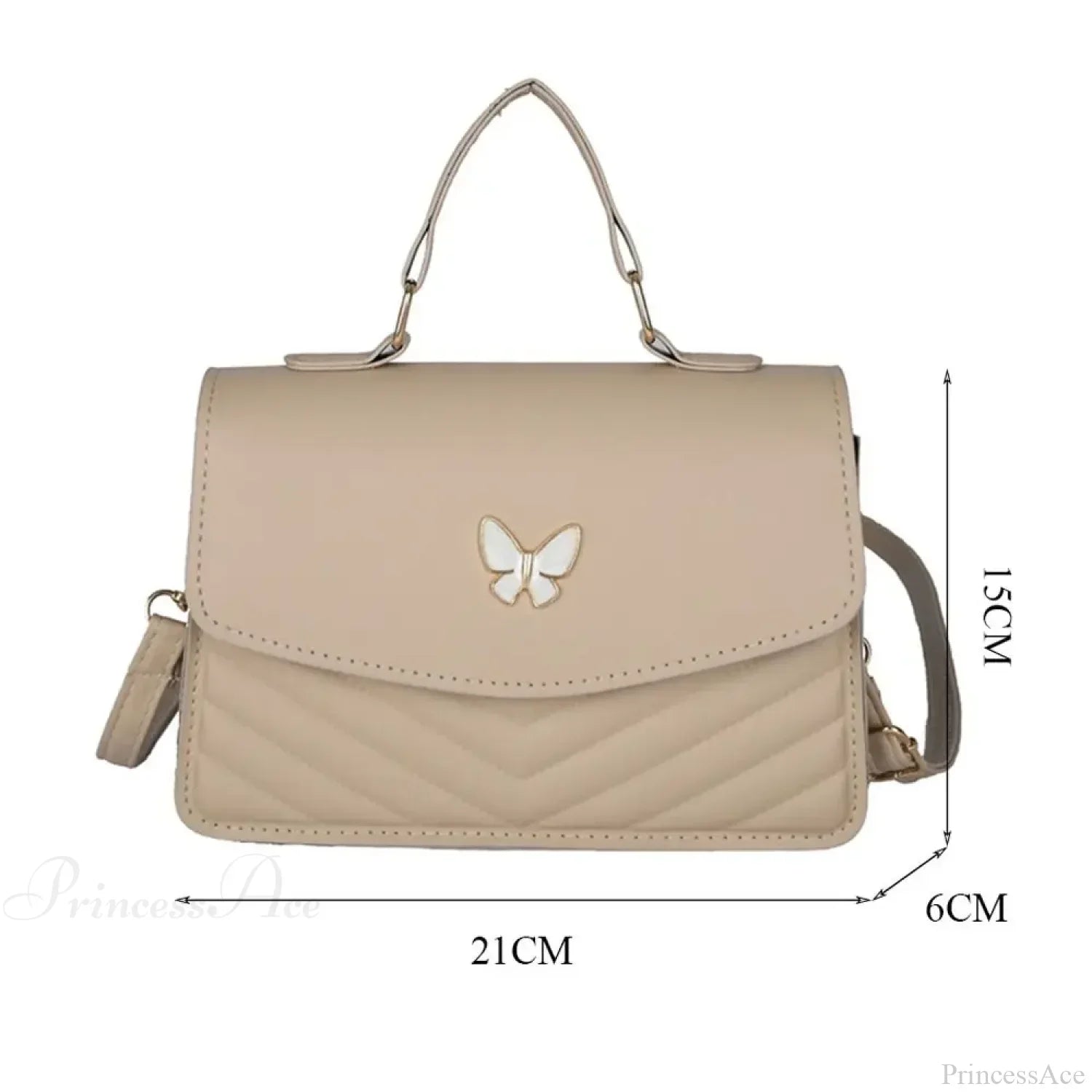 Stylish Butterfly Embroidery PU Leather Handbag