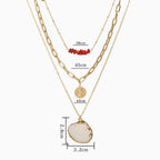 Boho Layered Chain-Link Necklace - Gold