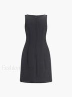 Suiting Sleeveless Short Dress