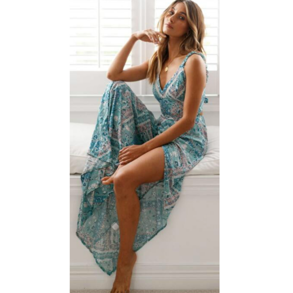 Tamara Chic Maxi Dress Tied At the Back Statement Occasion Edit