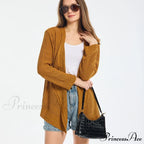 Summer Cozy Mesh Open Front Long Sleeve Comfortable Thin Fashionable Cardigan Sweater