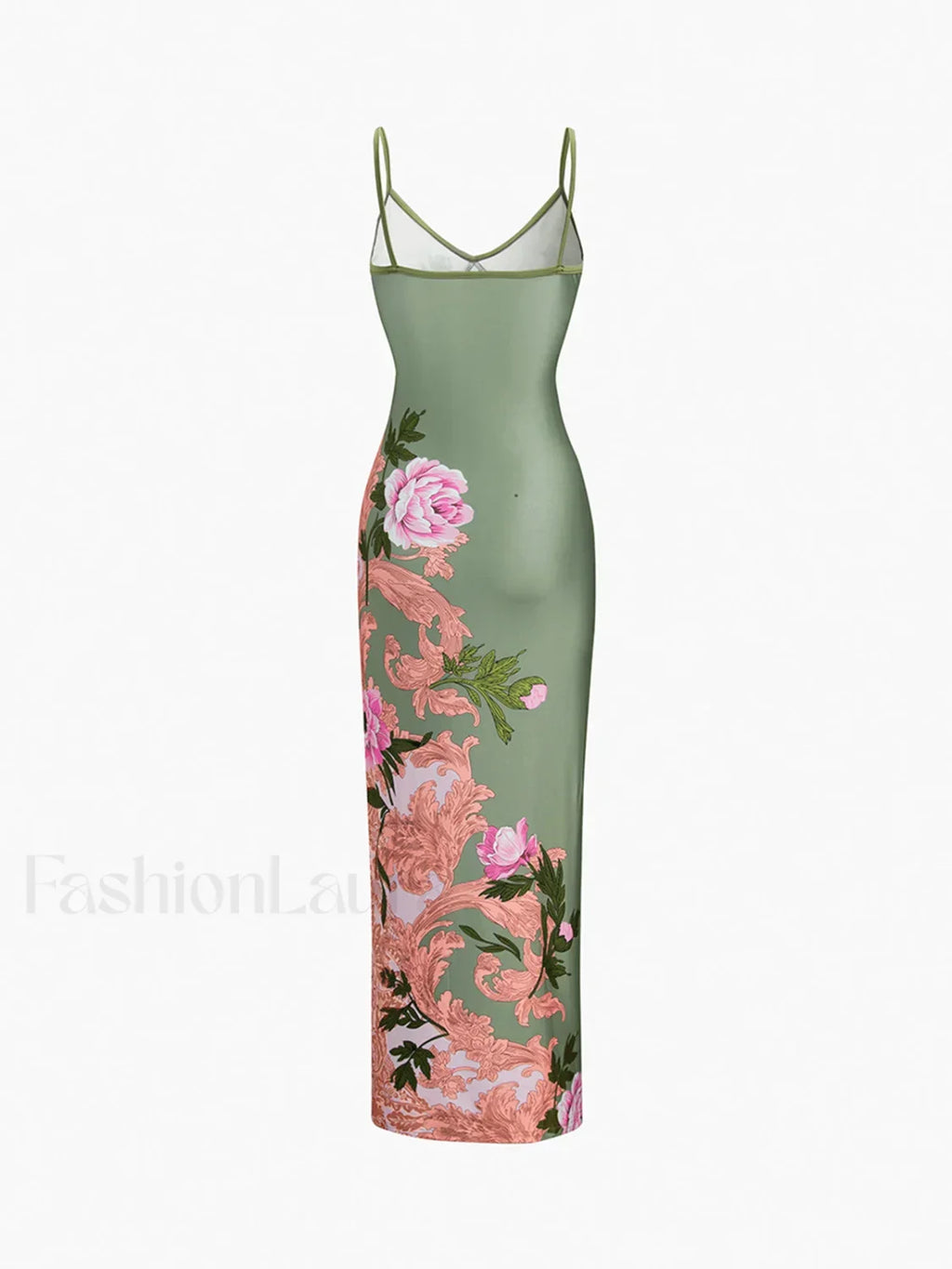 Green Floral Long Dress