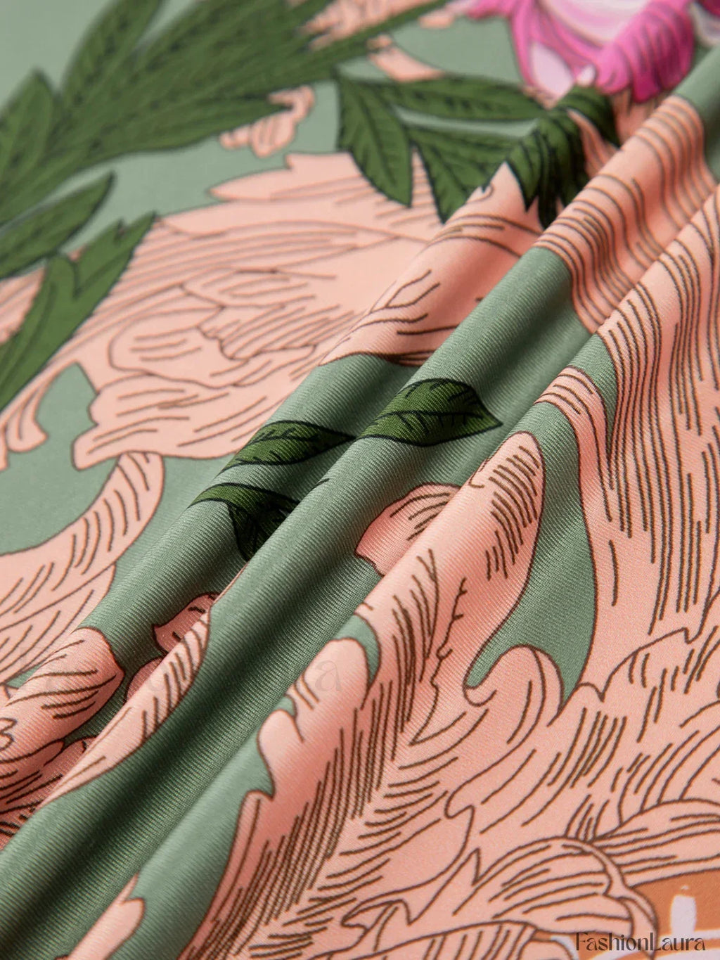 Green Floral Long Dress