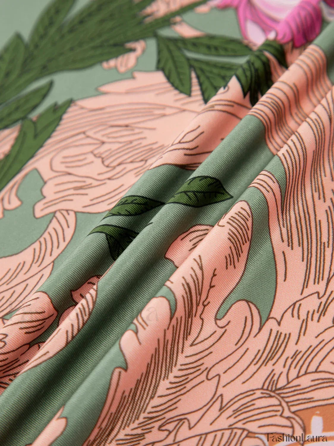 Green Floral Long Dress