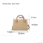 Summer Fresh Flower Woven Crossbody Handbag
