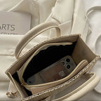Summer Fresh Flower Woven Crossbody Handbag