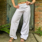 Summer Kawaii Eyelet Embroidery Palazzo Pant