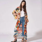 Summer Kimono Bikini Cover Up Boho Beach Chic Floral Print