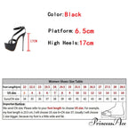 Summer Sexy 17CM Women Platform Sandals Open Toe Buckle Strap High Heels Pole Dance Shoe Black