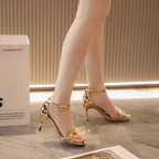 SummerFashion Pumps Sexy MatureBuckle Strap Thin Heels Stage Performance High Heel
