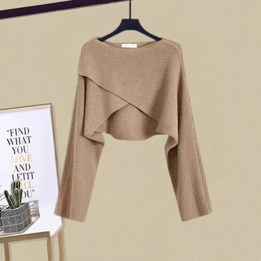 Hilda Premium Dress and Sweater Set Chic Silhouette Collection