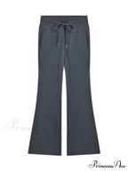 Sweatpants Low-waisted Black Grey Drawstring Flare Streetwear Quality Pants