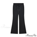 Sweatpants Low-waisted Black Grey Drawstring Flare Streetwear Quality Pants