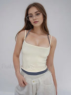 Sweet Lace-Up Halter Crop Top