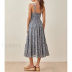 Sweetheart Neck Floral Dress