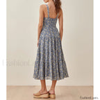 Sweetheart Neck Floral Dress