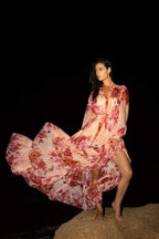 Keira Chic Floral Maxi Dress with Long Sleeves Premium Wardrobe Essential