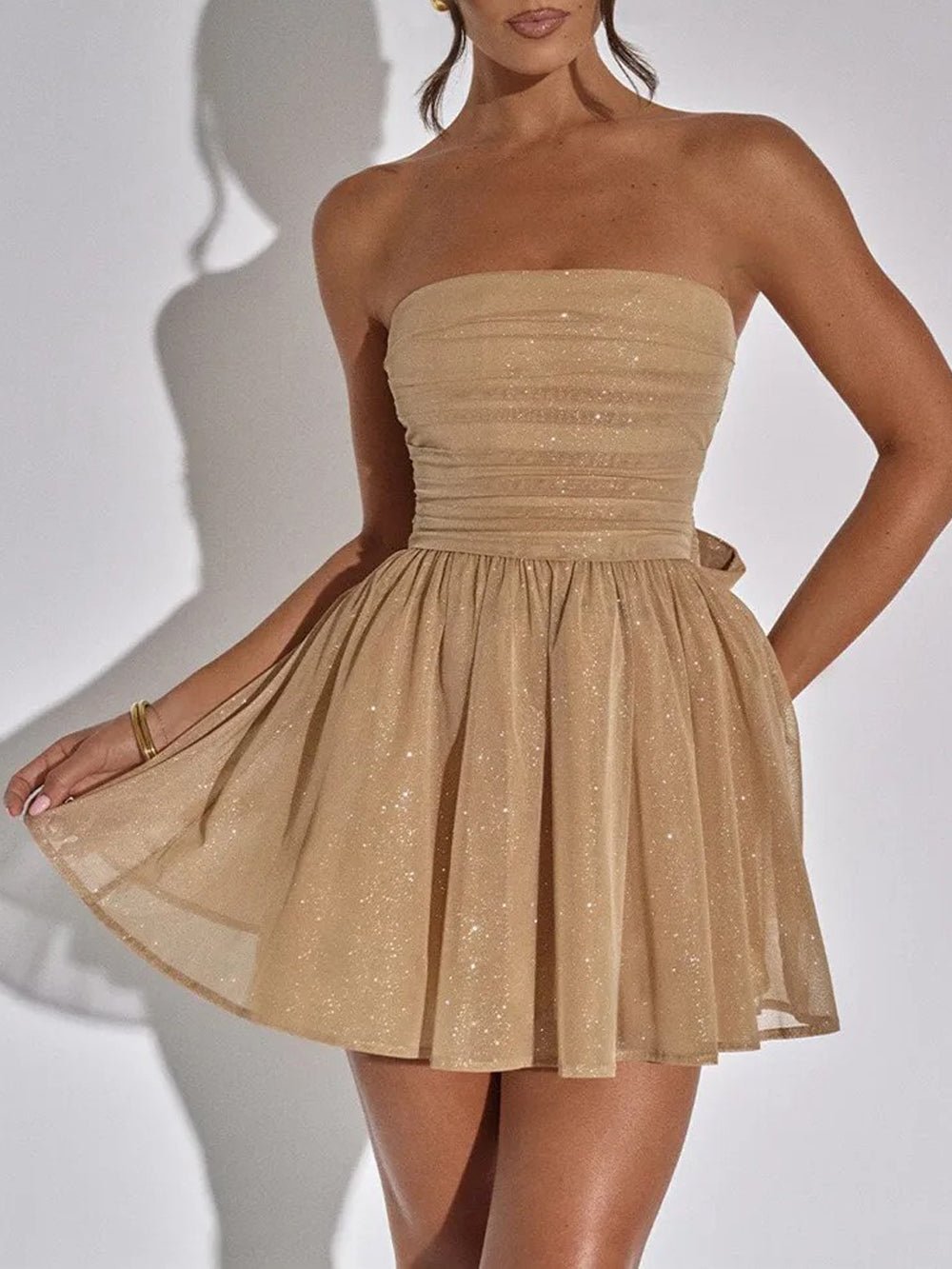 Tahlia Off Shoulder Sequins Mini Dress