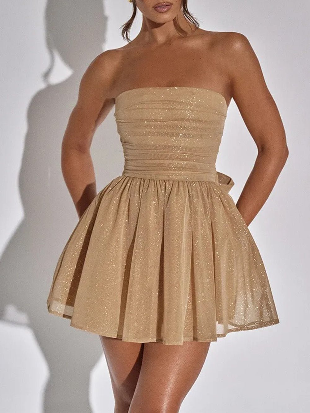 Tahlia Off Shoulder Sequins Mini Dress