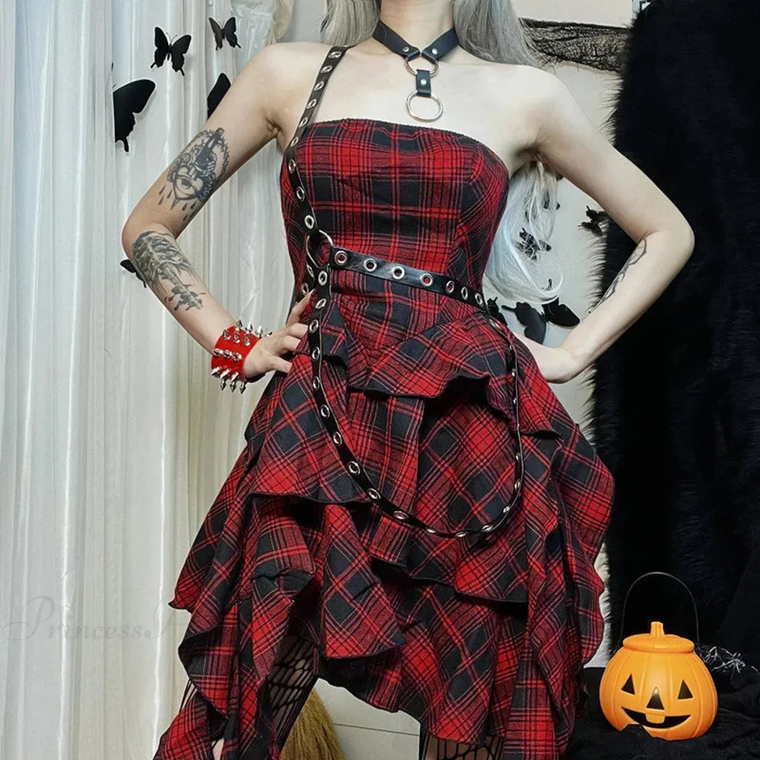 Tall Cut Lace Form-Fitting Mini Dress