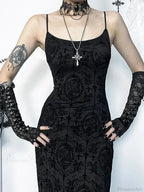 Tall Waist Velvet Celebration Maxi Dress