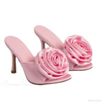 Temperament Square Head Thin High-heeled Sandals Open Toe Narrowband AnkleBuckle Strap Banquet High Heel