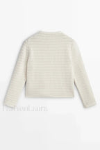 Textured Knit Button Cardigan