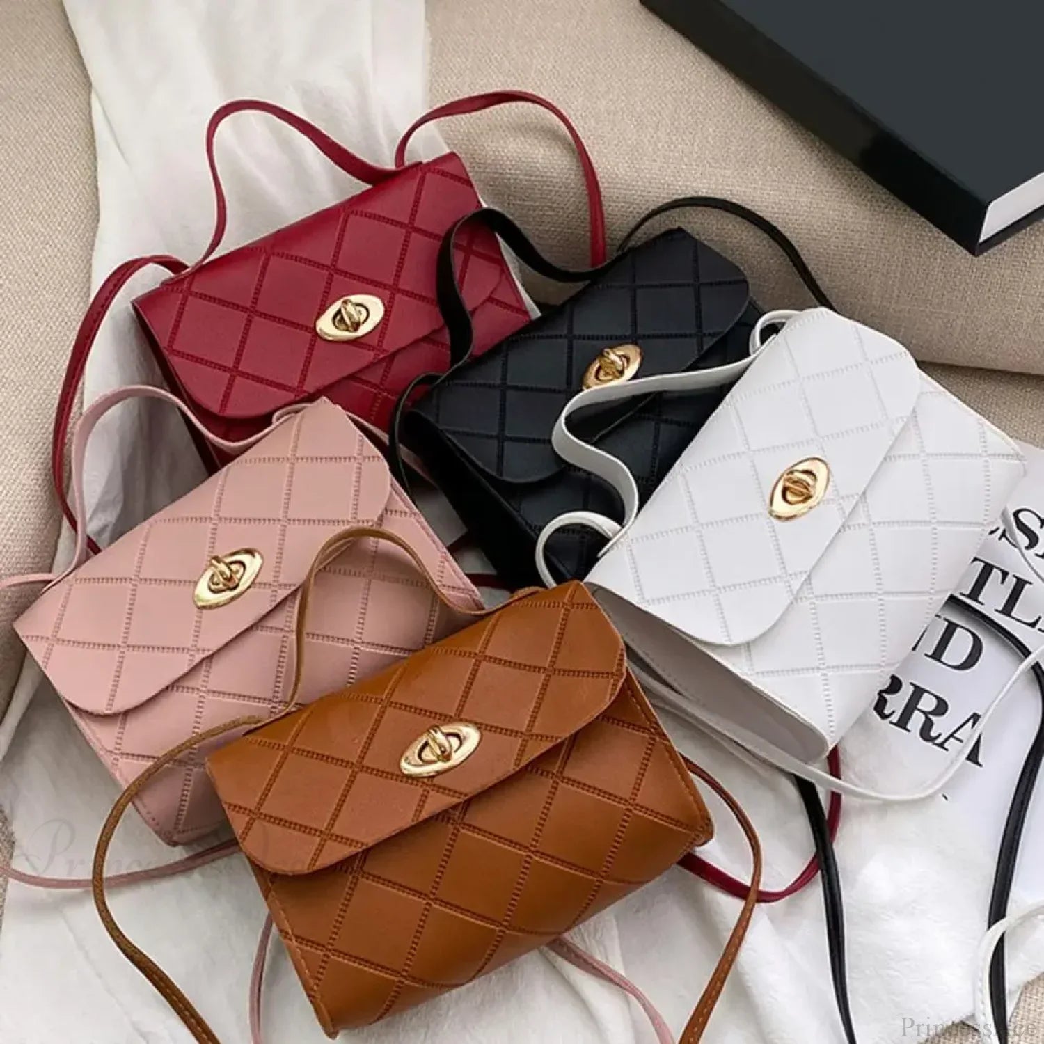 Textured Long Strap Faux Leather Crossbody Wallet Handbag