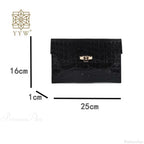 Thin Envelope Crocodile Pattern Wristlet