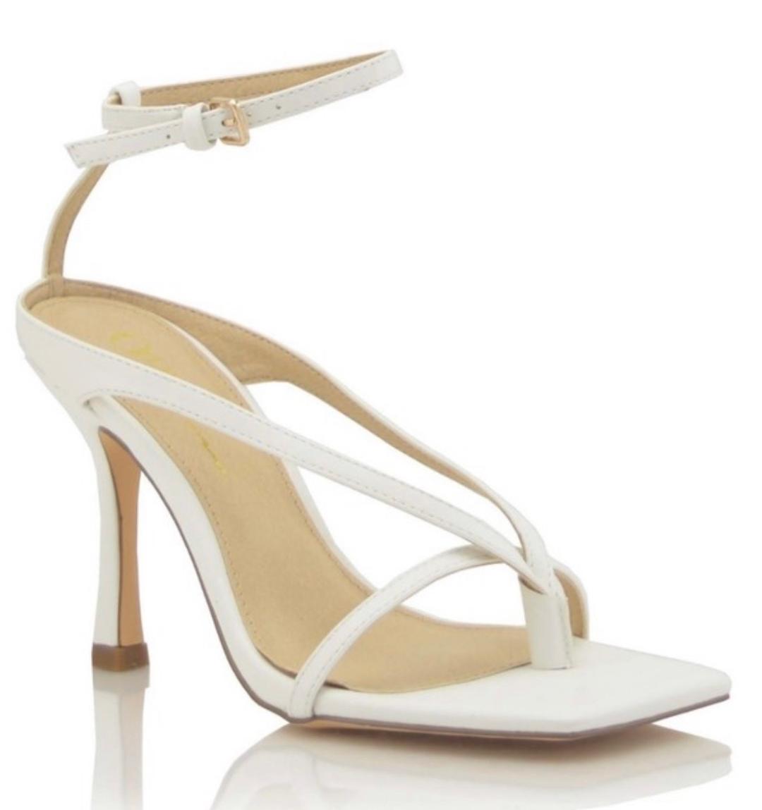 White Meela Heels