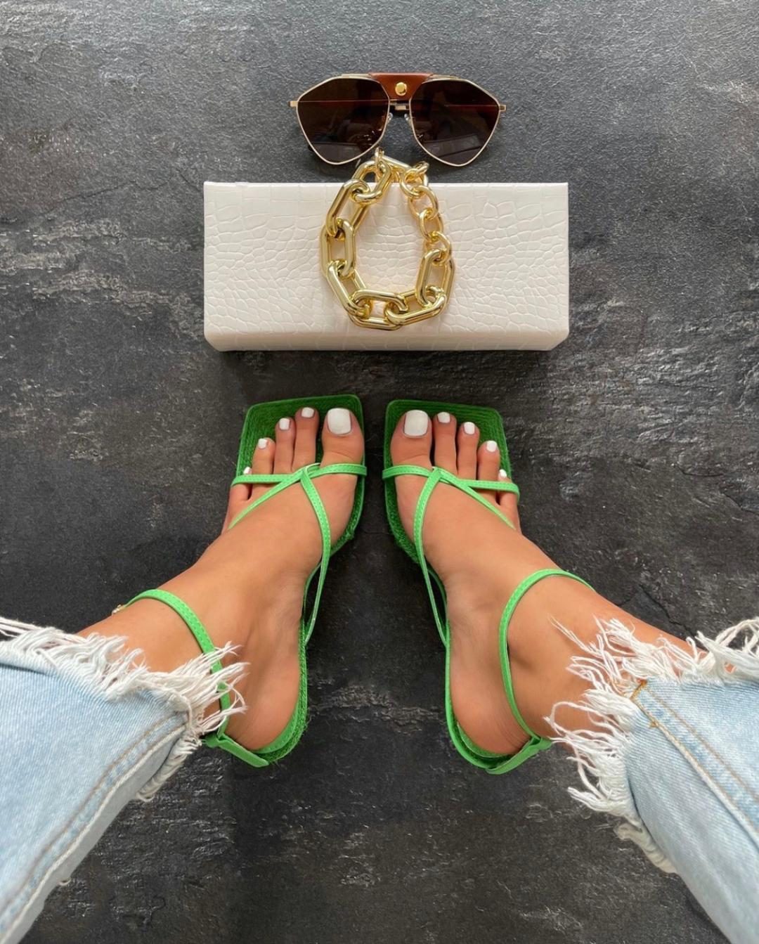 Green Catrina Heels