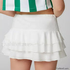Tiered Ruffle Drawstring Skirt