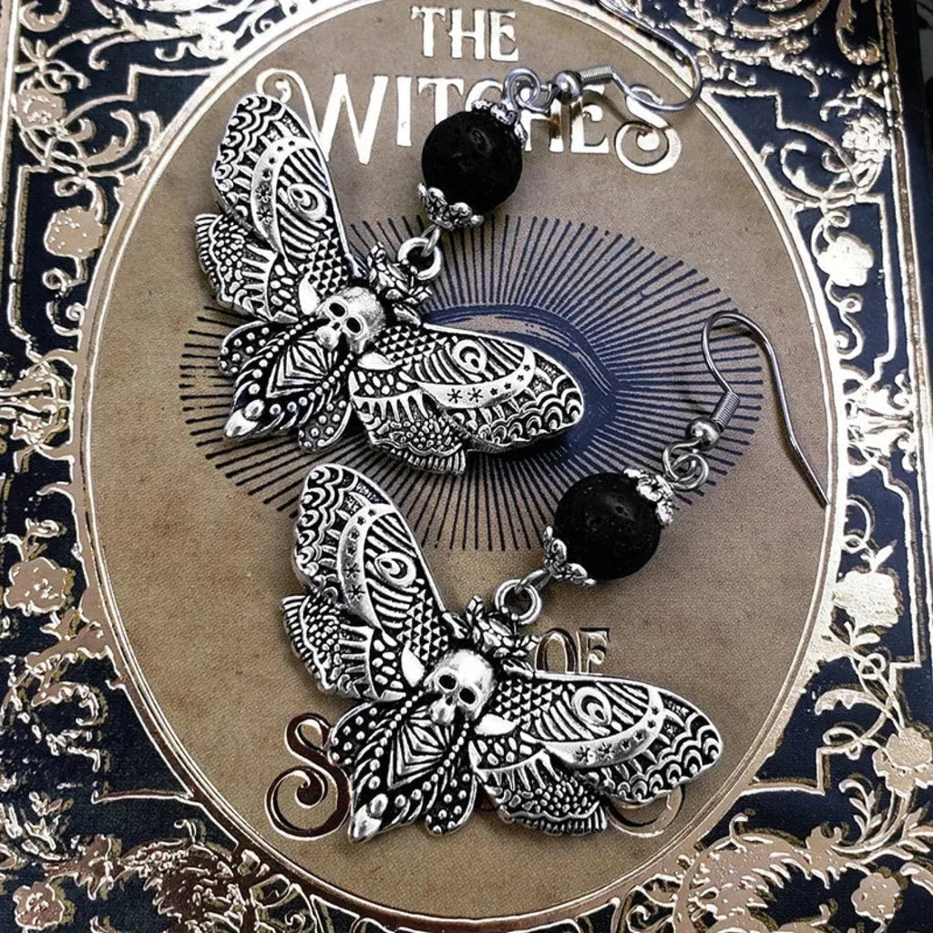 Tranquil Dove Ceramic Metal Circle Hoop Earring