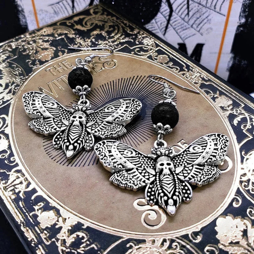 Tranquil Dove Ceramic Metal Circle Hoop Earring