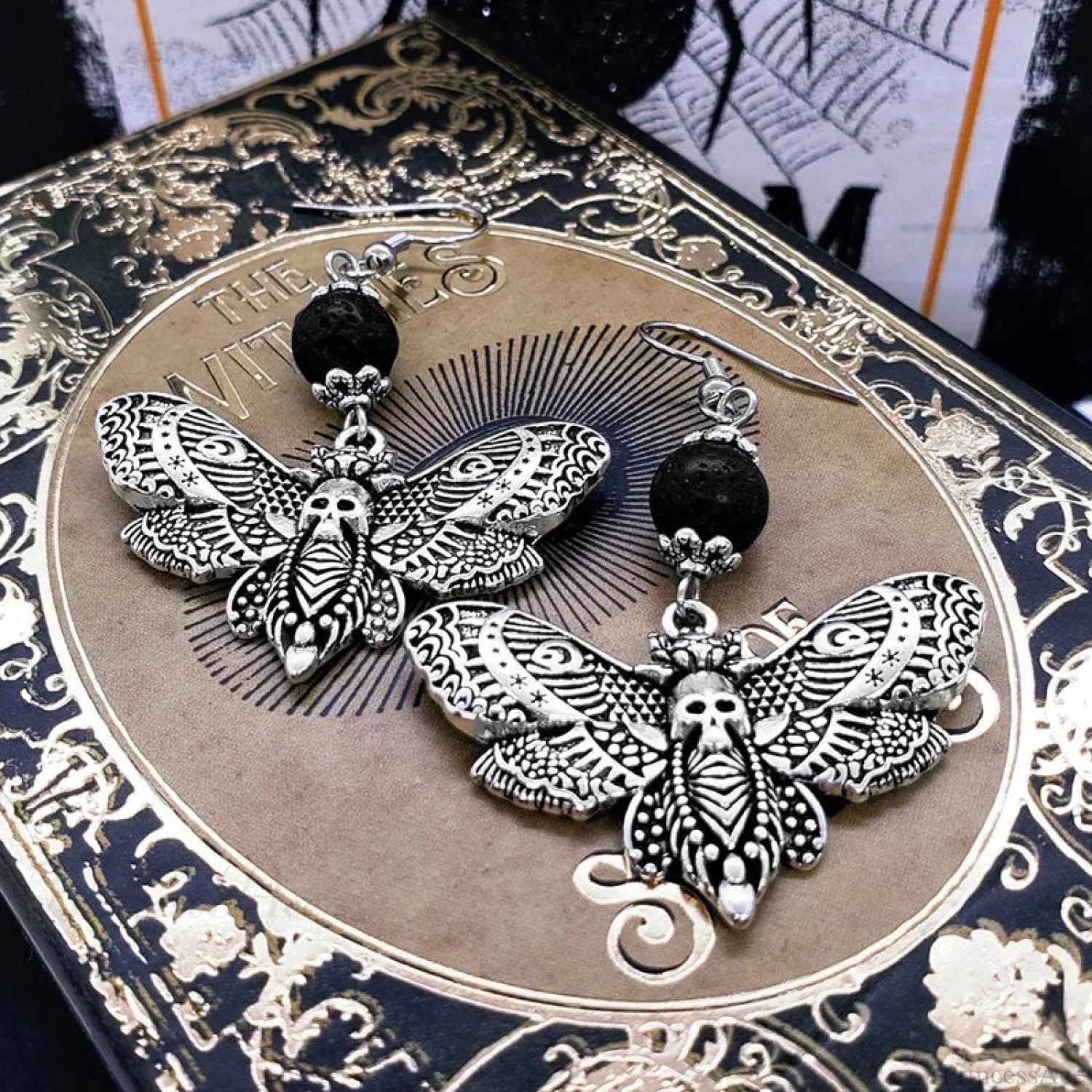 Tranquil Dove Ceramic Metal Circle Hoop Earring