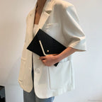 Trendy Evening Felt Envelope Clutch Wristlet