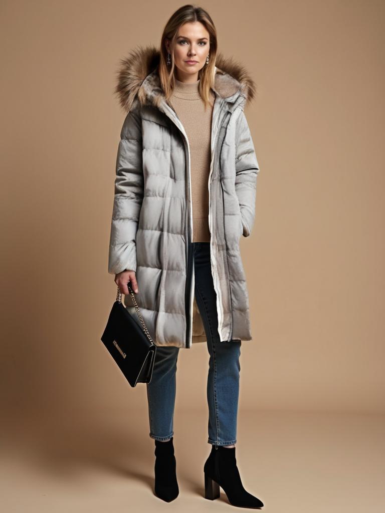 | Ultralight winter trench coat