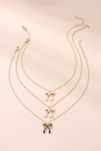Triple Layer Bowknot Necklace