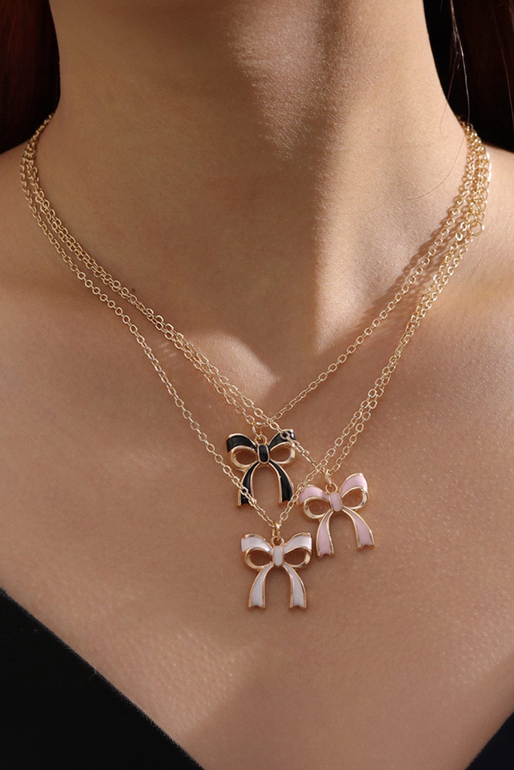 Triple Layer Bowknot Necklace