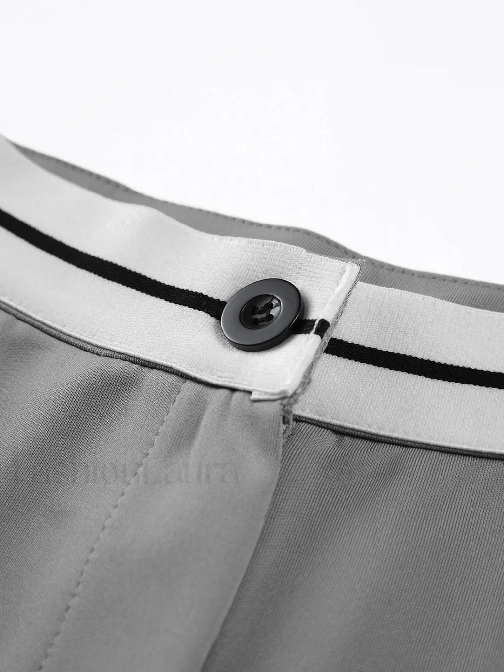 Tube Top Two Piece Contrast Waistband Pants Set