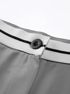 Tube Top Two Piece Contrast Waistband Pants Set