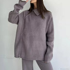 Turtle Collar Zip Sweater
