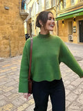 Turtleneck Long Sleeve Skirt Sweater