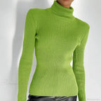 Turtleneck Slim Pullover Long Sleeve Sweater
