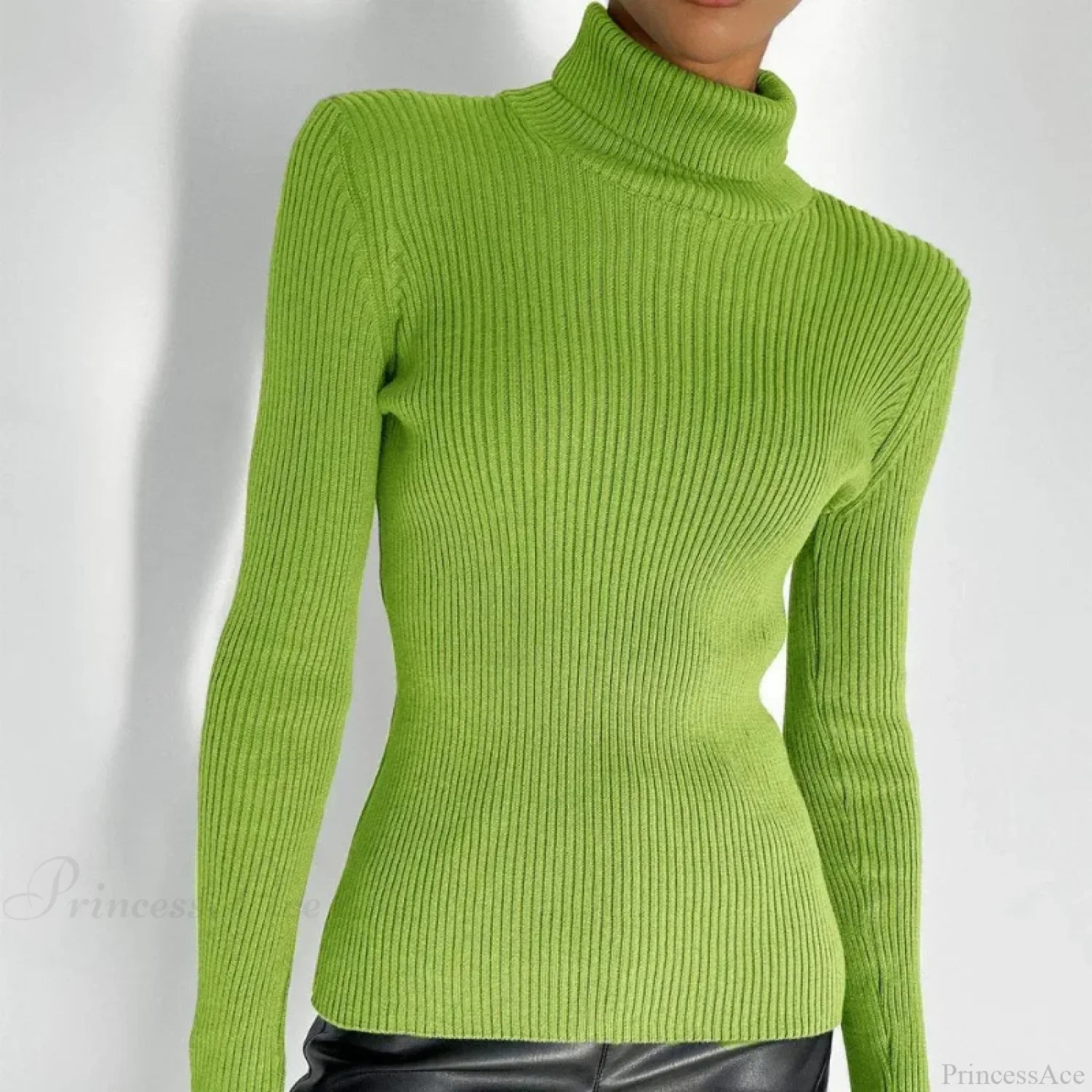 Turtleneck Slim Pullover Long Sleeve Sweater