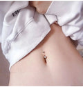 Twofold Jewel Medieval Rhinestone Navel Ring