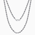 Urban Chic Sterling Silver 1.2MM Twist Rope Chain Necklace