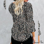 V-Neck Flowered Women's Bohemian Dokotoo Top
