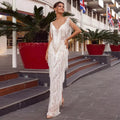 V-Neck Sleeveless Slim Wedding Dress
